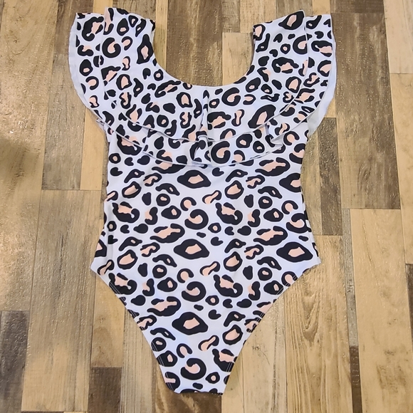 Leopard Print One Piece Swimsuit - Picture 2 of 5